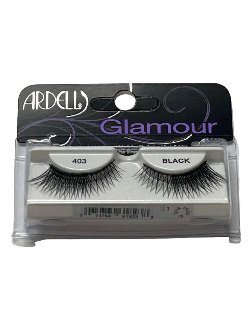 Ardell Glamour 403 False Eyelashes Black Strip Lashes Makeup New
